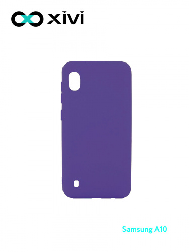 Накладка задняя Xivi для SAMSUNG Galaxy A10 A105, Silicon Case, силикон, матовая, №17, цвет фиолетовый 1