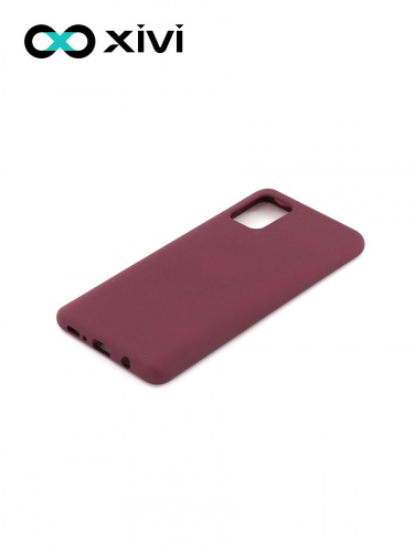 Накладка задняя Xivi для SAMSUNG Galaxy A71 5G, Silicon Case, силикон, матовая, №73, цвет винный 3