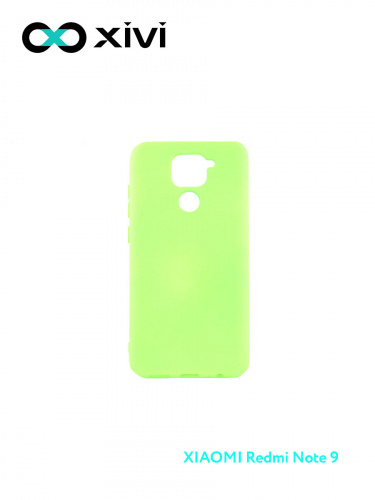 Накладка задняя Xivi для XIAOMI REDMI NOTE 9, Silicon Case, силикон, матовая, №61, цвет салатовый 1