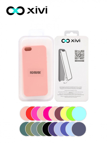 Накладка задняя Xivi для APPLE iPhone 5 5S SE, Silicon Case, силикон, матовая, №19, цвет розовый 5