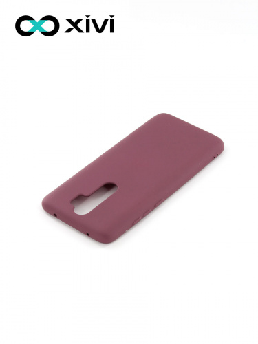 Накладка задняя Xivi для XIAOMI REDMI NOTE 8 PRO, Silicon Case, силикон, матовая, №73, цвет винный 4