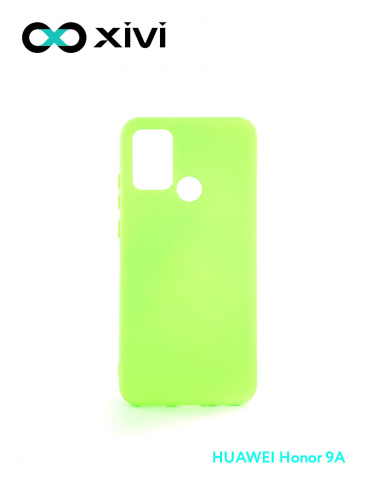 Накладка задняя Xivi для HUAWEI Honor 9A, Silicon Case, силикон, матовая, №61, цвет салатовый 1