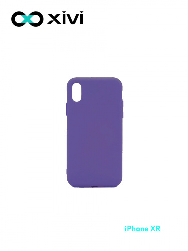 Накладка задняя Xivi для APPLE iPhone XR, Silicon Case, силикон, матовая, №17, цвет фиолетовый 1