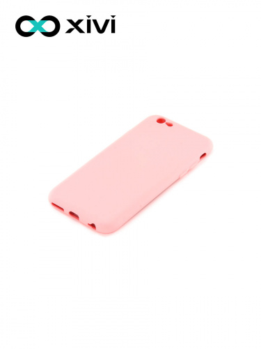 Накладка задняя Xivi для APPLE iPhone 6 6S (4.7), Silicon Case, силикон, матовая, №19, цвет розовый 3