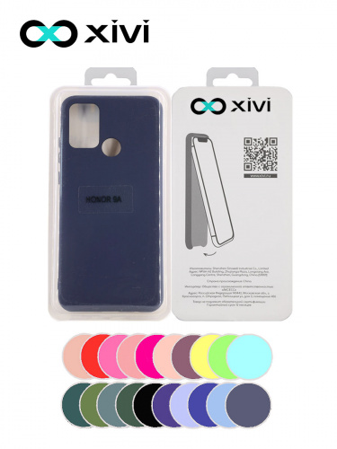Накладка задняя Xivi для HUAWEI Honor 9A, Silicon Case, силикон, матовая, №2, цвет индиго, тёмный 5