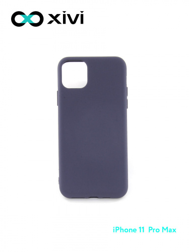 Накладка задняя Xivi для APPLE iPhone 11 Pro Max, Silicon Case, силикон, матовая, №2, цвет индиго, тёмный 10
