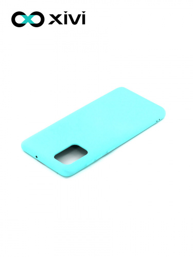 Накладка задняя Xivi для SAMSUNG Galaxy A71 5G, Silicon Case, силикон, матовая, №8, цвет голубой 4