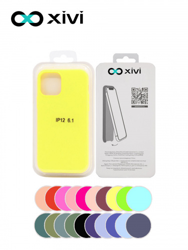 Накладка задняя Xivi для APPLE iPhone 12 6.1 6.1 Pro, Silicon Case, силикон, матовая, №41, цвет жёлтый 5