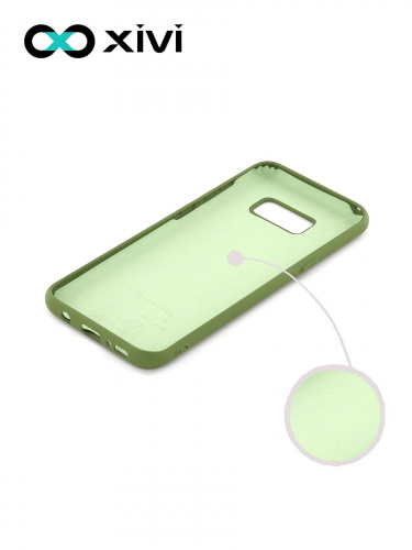 Накладка задняя Xivi для SAMSUNG Galaxy S8 Plus, Silicon Case, силикон, матовая, №57, цвет зелёный 2