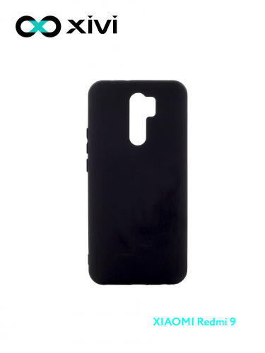 Накладка задняя Xivi для XIAOMI Redmi 9, Silicon Case, силикон, матовая, №1, цвет чёрный 1