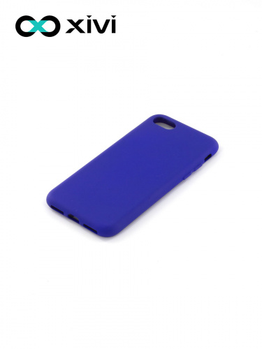 Накладка задняя Xivi для APPLE iPhone 7 8 SE2, Silicon Case, силикон, матовая, №47, цвет синий 3