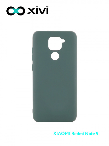 Накладка задняя Xivi для XIAOMI REDMI NOTE 9, Silicon Case, силикон, матовая, №46, цвет изумрудный 1
