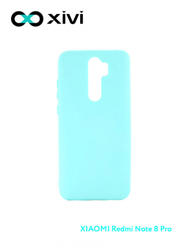 Накладка задняя Xivi для XIAOMI REDMI NOTE 8 PRO, Silicon Case, силикон, матовая, №8, цвет голубой верный 1