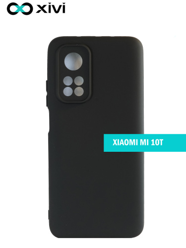 Накладка задняя Xivi для XIAOMI MI 10T, Silicon Case, силикон, матовая, №1, цвет чёрный (2)