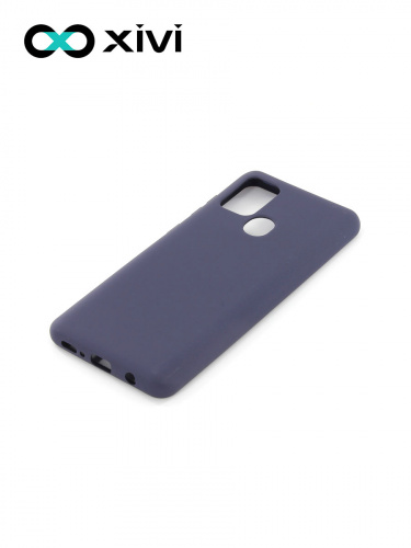 Накладка задняя Xivi для SAMSUNG Galaxy A21S, Silicon Case, силикон, матовая, №2, цвет индиго, тёмный 3