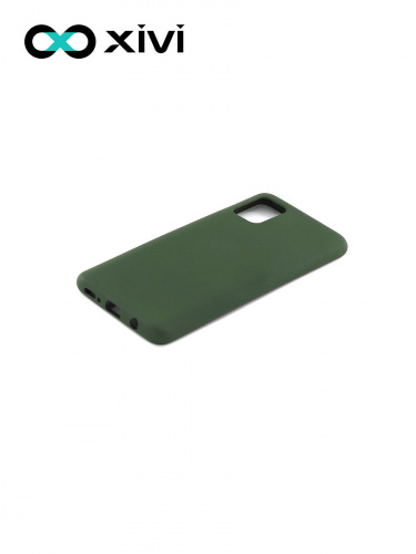 Накладка задняя Xivi для SAMSUNG Galaxy A51 5G, Silicon Case, силикон, матовая, №59, цвет темно-зеленый 3