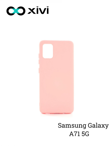 Накладка задняя Xivi для SAMSUNG Galaxy A71 5G, Silicon Case, силикон, матовая, №30, цвет розовый 1