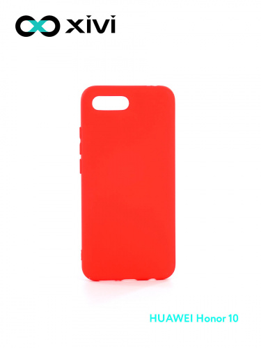 Накладка задняя Xivi для HUAWEI Honor 10, Silicon Case, силикон, матовая, №4, цвет морковный 1