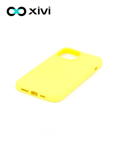 Накладка задняя Xivi для APPLE iPhone 12 6.7, Silicon Case, силикон, матовая, №41, цвет жёлтый 3
