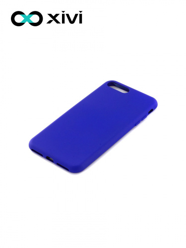 Накладка задняя Xivi для APPLE iPhone 7 8 Plus, Silicon Case, силикон, матовая, №47, цвет синий 3