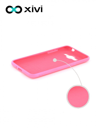 Накладка задняя Xivi для SAMSUNG Galaxy J2 PRIME G530, Silicon Case, силикон, матовая, №33, цвет розовый 2