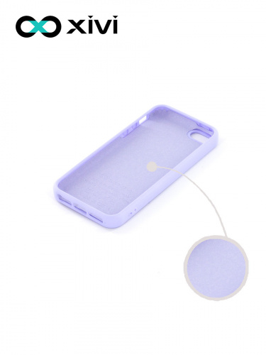 Накладка задняя Xivi для APPLE iPhone 5 5S SE, Silicon Case, силикон, матовая, №11, цвет лавандовый 2
