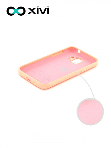 Накладка задняя Xivi для SAMSUNG Galaxy J2 2018 J250G, Silicon Case, силикон, матовая, №30, цвет розовый 2