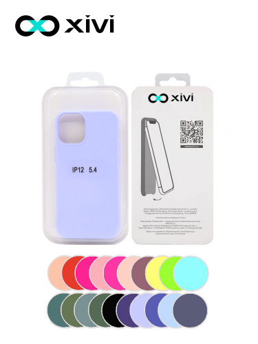 Накладка задняя Xivi для APPLE iPhone 12 5.4, Silicon Case, силикон, матовая, №11, цвет лавандовый 5