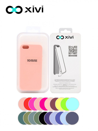 Накладка задняя Xivi для APPLE iPhone 5 5S SE, Silicon Case, силикон, матовая, №30, цвет розовый 5