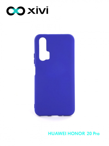 Накладка задняя Xivi для HUAWEI HONOR 20 PRO, Silicon Case, силикон, матовая, №47, цвет синий 1