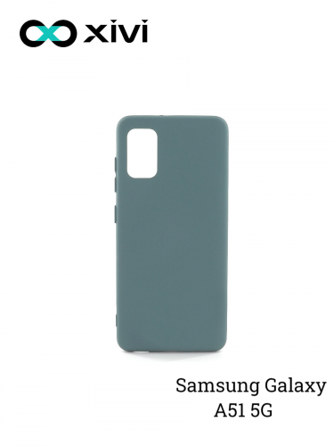Накладка задняя Xivi для SAMSUNG Galaxy A51 5G, Silicon Case, силикон, матовая, №56, цвет зелёный 1