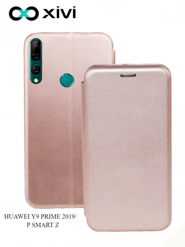 Чехол-книжка Xivi для HUAWEI Y9 PRIME 2019P SMART Z, Fashion Case, на магните, экокожа, цвет розовое золото 1