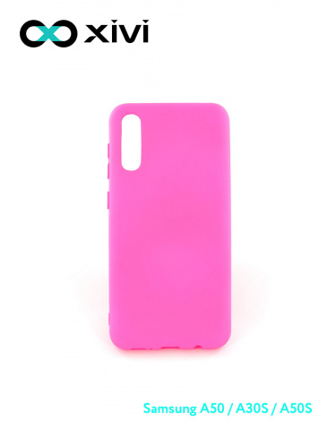 Накладка задняя Xivi для SAMSUNG Galaxy A50 A30S A50S, Silicon Case, силикон, матовая, №33, цвет розовый 1