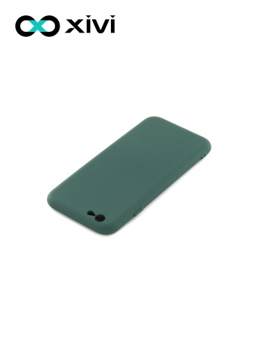 Накладка задняя Xivi для APPLE iPhone 6 6S (4.7), Silicon Case, силикон, матовая, №46, цвет изумрудный 4