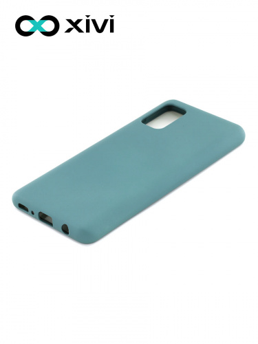 Накладка задняя Xivi для SAMSUNG Galaxy A41, Silicon Case, силикон, матовая, №56, цвет зелёный 3