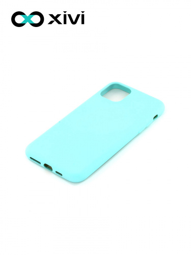 Накладка задняя Xivi для APPLE iPhone 11 Pro Max, Silicon Case, силикон, матовая, №8, цвет голубой 3