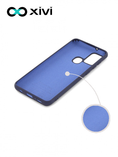 Накладка задняя Xivi для SAMSUNG Galaxy A21S, Silicon Case, силикон, матовая, №2, цвет индиго, тёмный 2