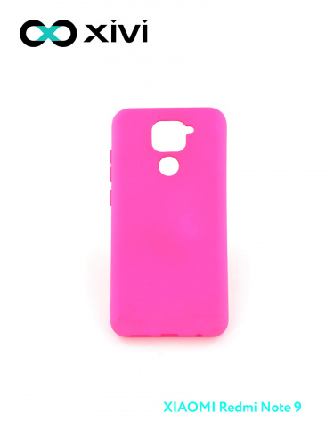 Накладка задняя Xivi для XIAOMI REDMI NOTE 9, Silicon Case, силикон, матовая, №64, цвет фуксия 1