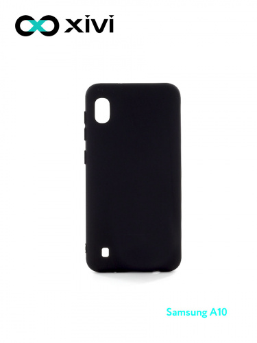 Накладка задняя Xivi для SAMSUNG Galaxy A10 A105, Silicon Case, силикон, матовая, №1, цвет чёрный 1