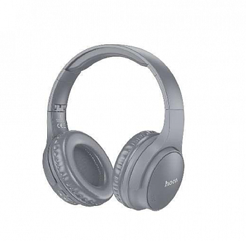 Наушники полноразмерные HOCO, W40, Mighty, микрофон, кнопка ответа, bluetooth, серый