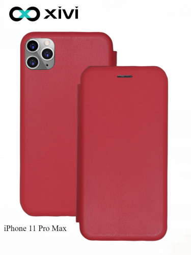 Чехол-книжка Xivi для APPLE iPhone 11 Pro Max, Fashion Case, на магните, экокожа, цвет красный 1