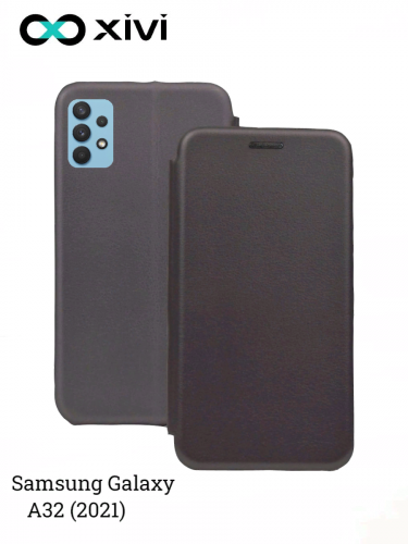 Чехол-книжка Xivi для SAMSUNG  Galaxy A32 (2021), Fashion Case, на магните, экокожа, цвет серый 1