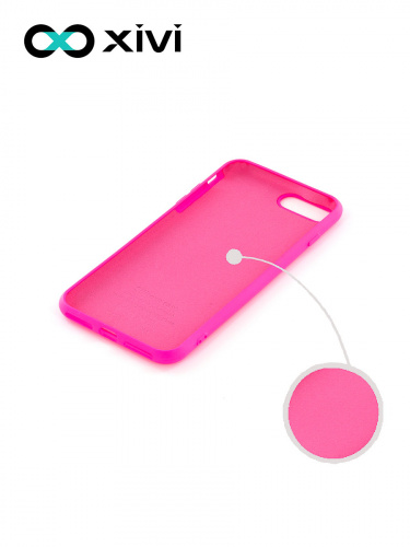 Накладка задняя Xivi для APPLE iPhone 7 8 Plus, Silicon Case, силикон, матовая, №33, цвет розовый 2
