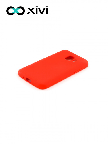 Накладка задняя Xivi для SAMSUNG Galaxy J2 2018 J250G, Silicon Case, силикон, матовая, №4, цвет морковный 3