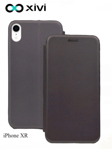 Чехол-книжка Xivi для APPLE iPhone XR, Fashion Case, на магните, экокожа, цвет серый 1