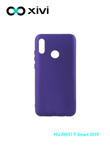 Накладка задняя Xivi для HUAWEI P Smart (2019), Silicon Case, силикон, матовая, №17, цвет фиолетовый 1