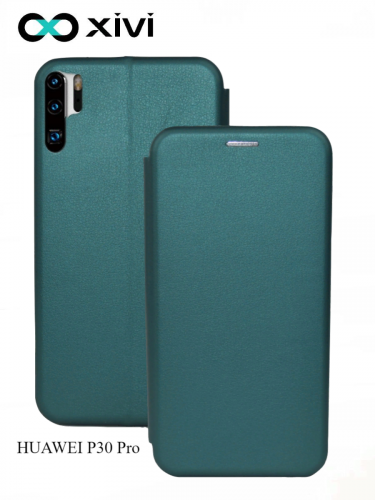 Чехол-книжка Xivi для HUAWEI P30 Pro, Fashion Case, на магните, экокожа, цвет зелёный 1