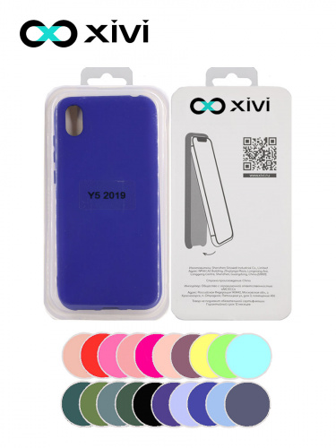 Накладка задняя Xivi для HUAWEI Y5 (2019) 8S, Silicon Case, силикон, матовая, №47, цвет синий 5
