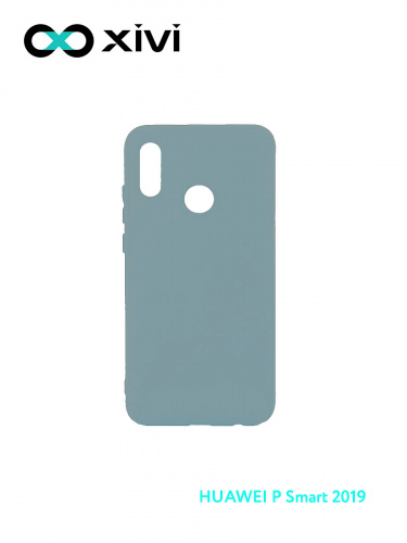 Накладка задняя Xivi для HUAWEI P Smart (2019), Silicon Case, силикон, матовая, №56, цвет зелёный 1