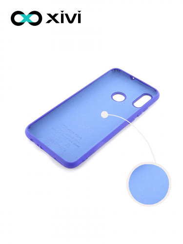 Накладка задняя Xivi для HUAWEI P Smart (2019), Silicon Case, силикон, матовая, №47, цвет синий 2